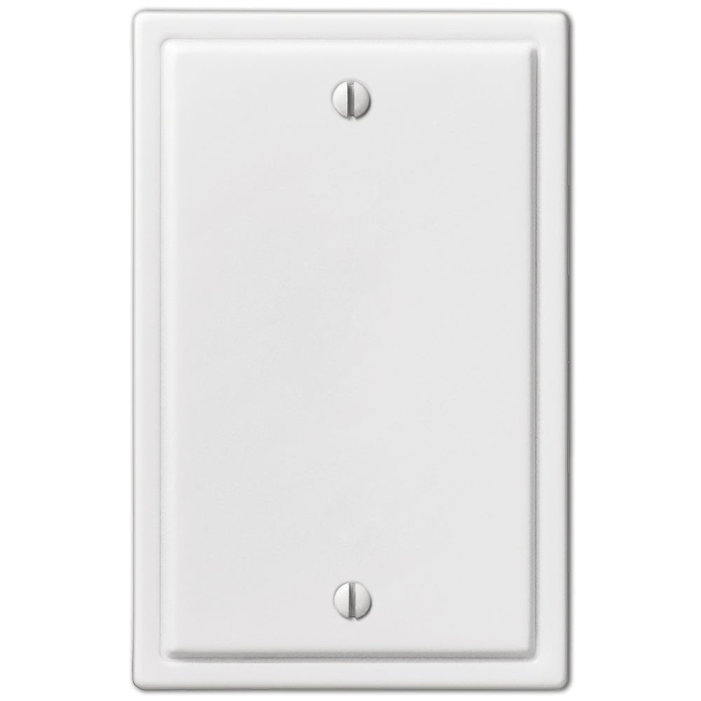 Placa de pared en blanco de acero blanco moderno