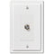 Placa de pared con conector para cable de acero blanco moderno