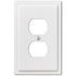 Placa de pared dúplex de acero blanco moderno