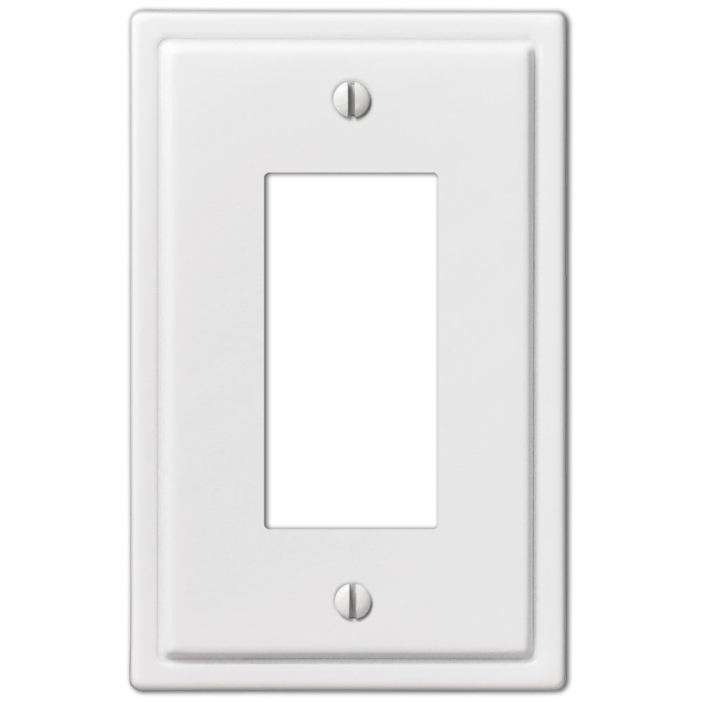 Placa de pared moderna de acero blanco - 1 balancín