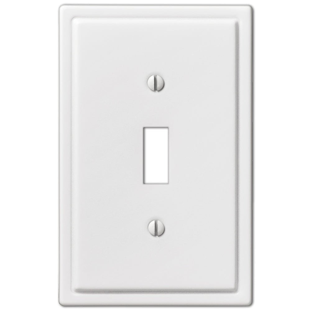 Placa de pared de acero blanco moderno con 1 palanca