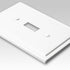 Moderne White Steel - 3 Rocker  Wallplate