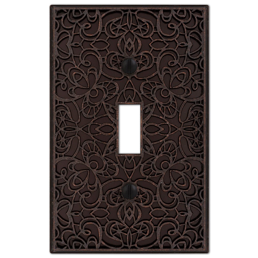 Fundición de bronce envejecido Momfort - 1 placa de pared con palanca