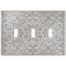Momfort Satin Nickel Cast - 3 Toggle Wallplate