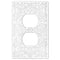 Momfort White Cast - 1 placa de pared dúplex