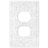 Momfort White Cast - 1 placa de pared dúplex