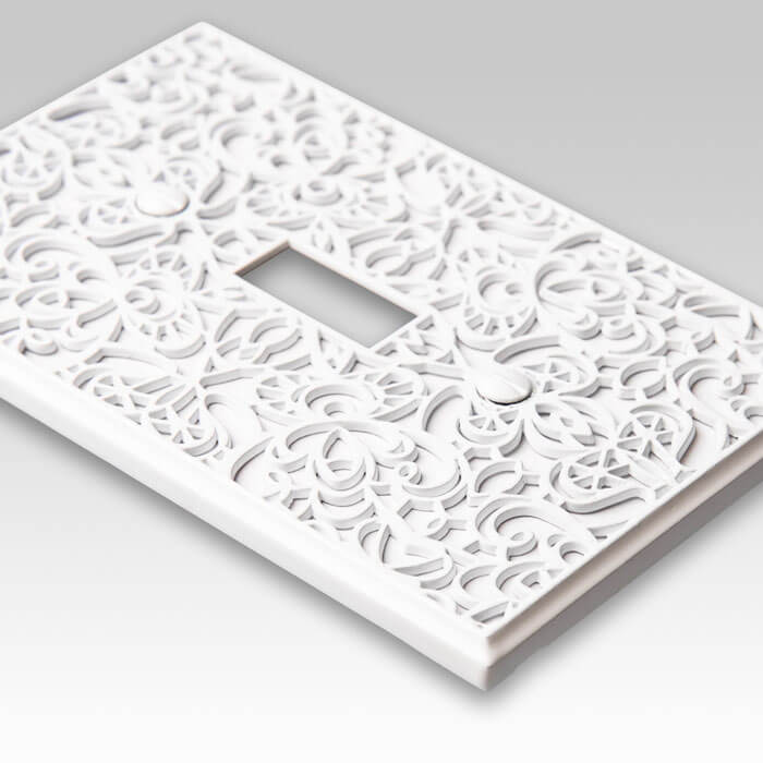 Momfort White Cast - 2 Toggle Wallplate