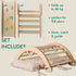 4 in 1 Montessori Climbing Set: Pikler Triangle, Arch, Slide Board, and Cushion for Toddlers (1–3 Years)