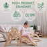 4 in 1 Montessori Climbing Set: Pikler Triangle, Arch, Slide Board, and Cushion for Toddlers (1–3 Years)