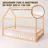 Montessori House Bed for Kids with Fence