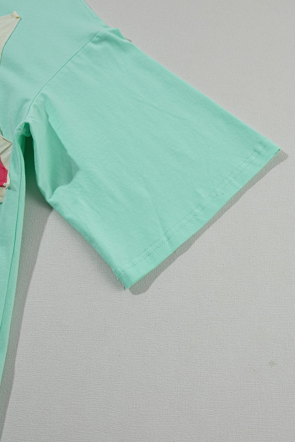 Mint Green Star Graphic Oversized Tee