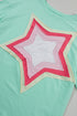 Mint Green Star Graphic Oversized Tee
