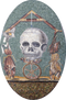 Mosaic Art - Skull On Wheel