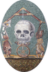 Mosaic Art - Skull On Wheel