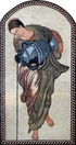 Greek Lady Mosaic Artwork