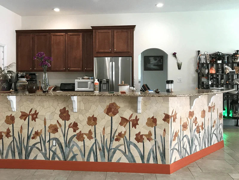 Autumn Garden - Stone Mosaic Art