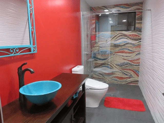 Vibrant Wavy Shades: Marble Mosaic Patterns Wall or Floor Art
