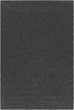 Alfombra trenzada de yute sintético de color negro