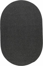 Alfombra trenzada de yute sintético de color negro