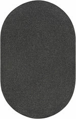 Alfombra trenzada de yute sintético de color negro