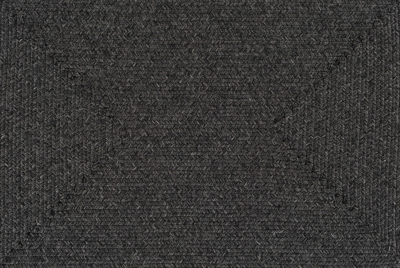 Alfombra trenzada de yute sintético de color negro
