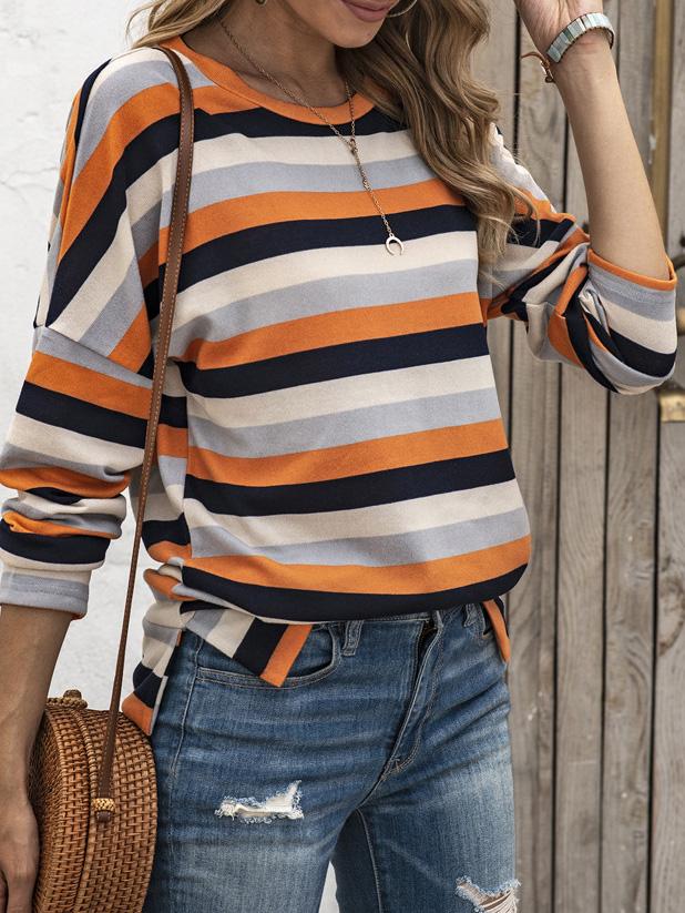 Striped Knitwear Sweater Shirt