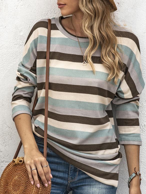 Striped Knitwear Sweater Shirt