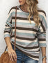 Striped Knitwear Sweater Shirt