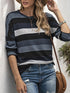 Striped Knitwear Sweater Shirt
