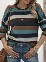Striped Knitwear Sweater Shirt