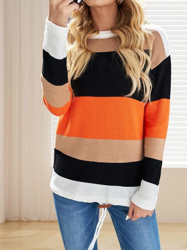 Striped Knitwear Sweater Shirt