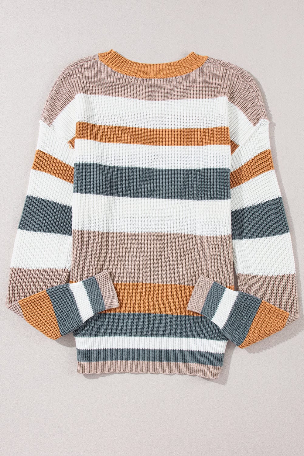 Striped Knitwear Sweater Shirt