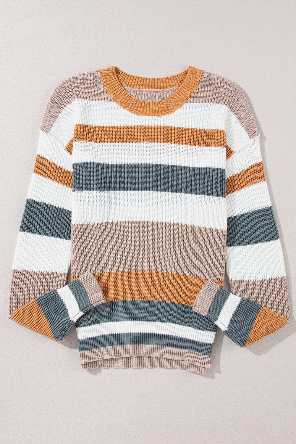 Striped Knitwear Sweater Shirt