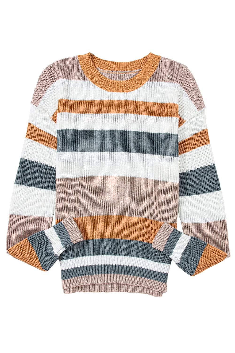 Striped Knitwear Sweater Shirt