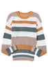 Striped Knitwear Sweater Shirt