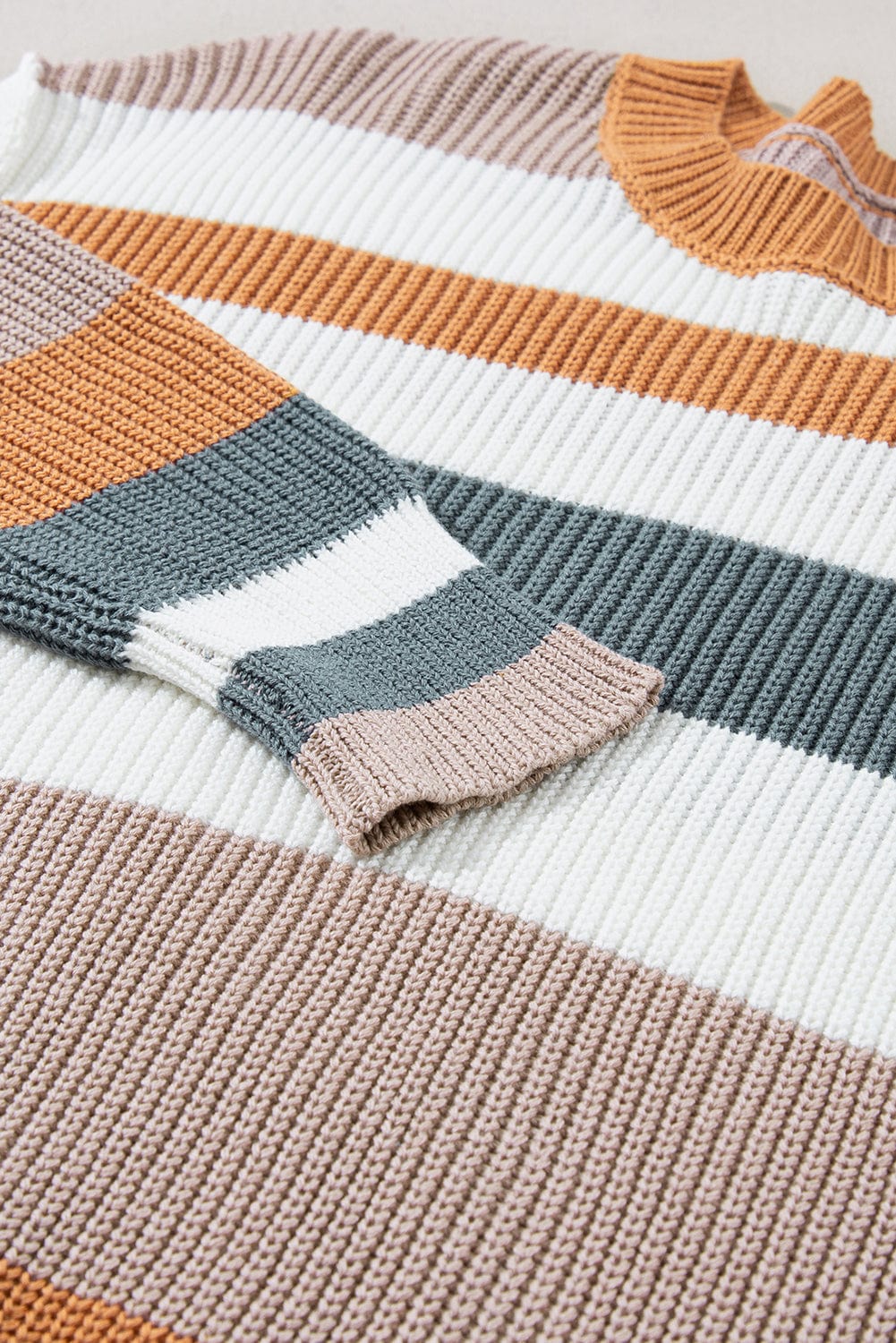 Striped Knitwear Sweater Shirt