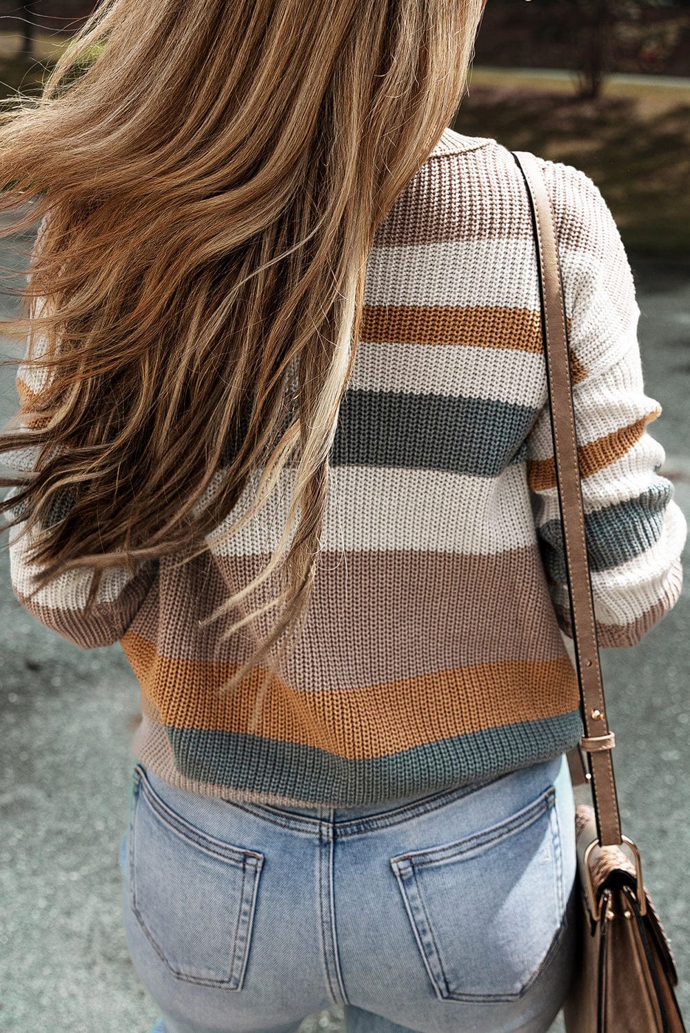 Striped Knitwear Sweater Shirt