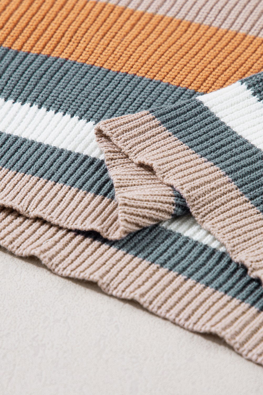 Striped Knitwear Sweater Shirt