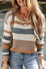 Striped Knitwear Sweater Shirt