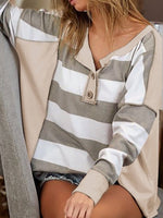 Striped Knitwear Sweater Shirt