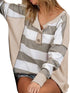 Striped Knitwear Sweater Shirt