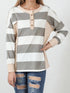 Striped Knitwear Sweater Shirt