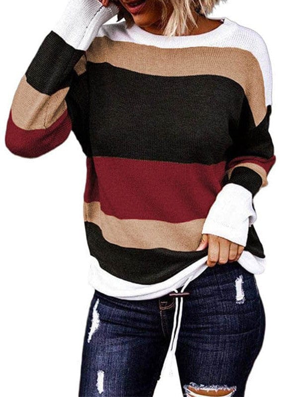 Striped Knitwear Sweater Shirt