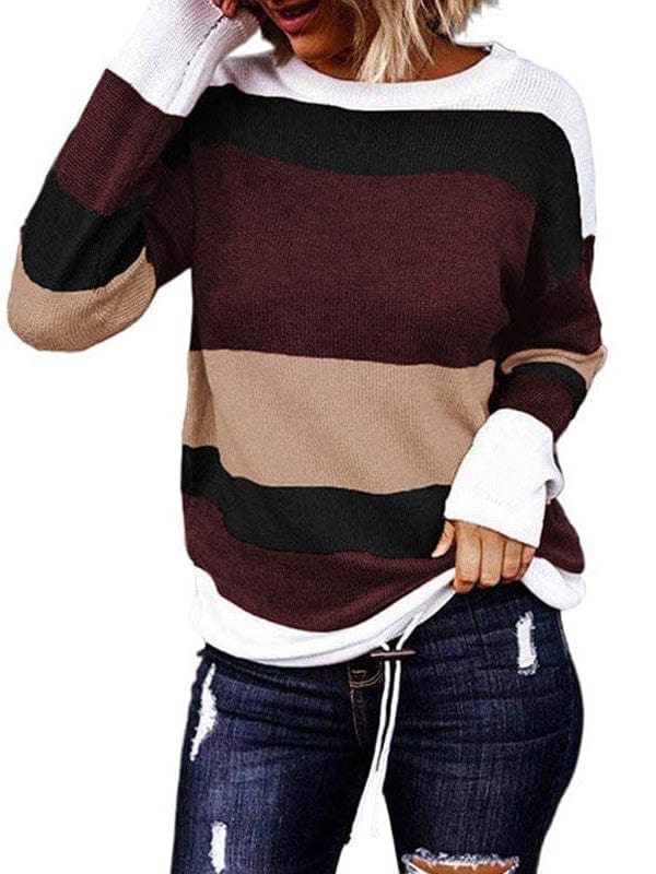 Striped Knitwear Sweater Shirt