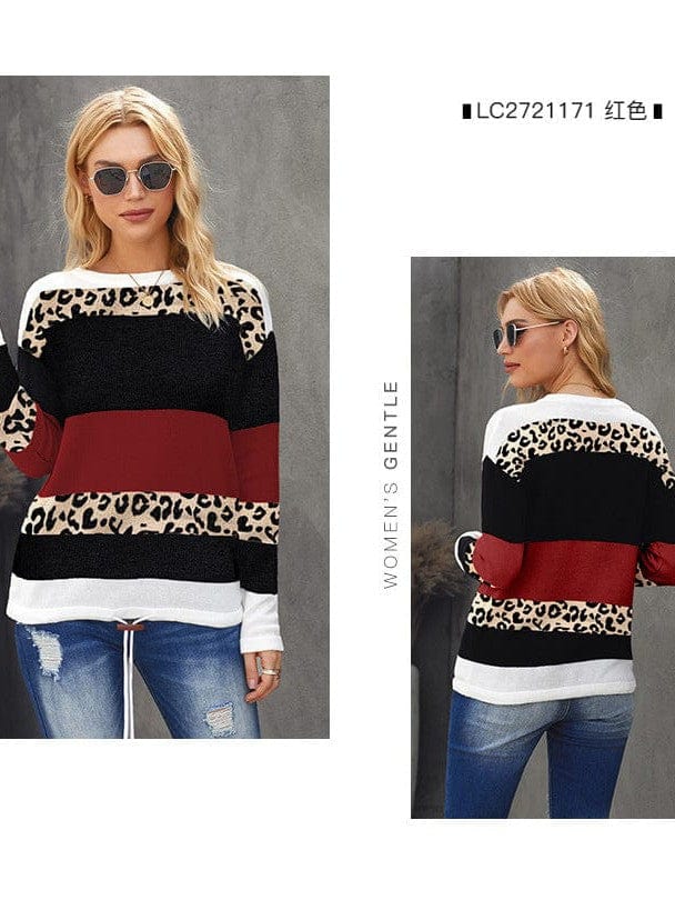 Striped Knitwear Sweater Shirt