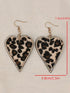 Leopard Print Heart Earrings with Sparkling Rhinestone Detail