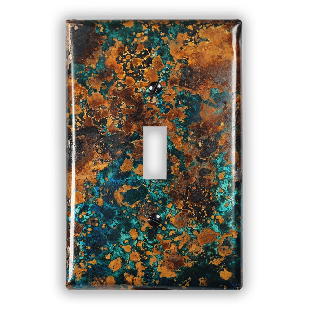 Placa de pared con topacio místico de cobre y 1 palanca