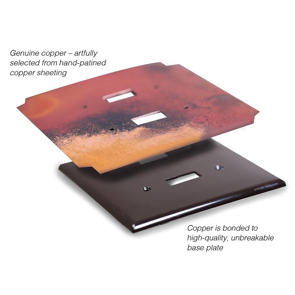 Mystic Topaz Copper - 5 Toggle Wallplate
