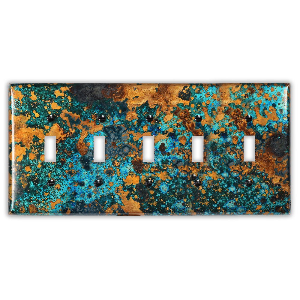 Mystic Topaz Copper - 5 Toggle Wallplate