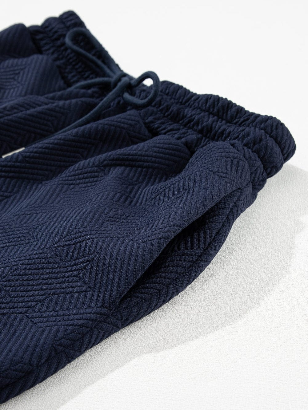 Navy Blue Knit Two-Piece Set